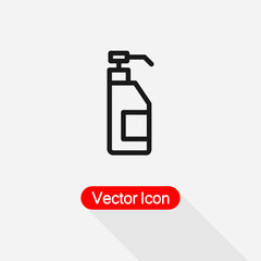 Antibacterial Hand Sanitizer Icon, Disinfection Gel Icon,Face Cream Icon, Cosmetic Cream Icon Vector Illustration Eps10
