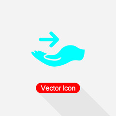 Arrow On Hand Icon Vector Illustration Eps10