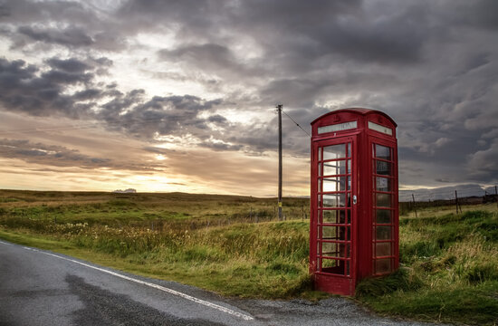 Old phone box in the middle of nowhere