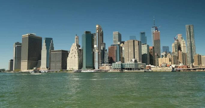 Lower Manhattan downtown city skyline