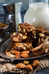 sherbet with milk and nuts
