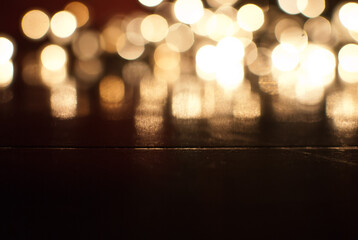 abstract composition of blurred lights