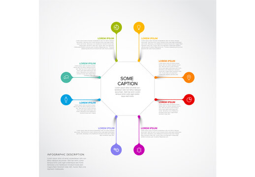 8 Elements Infographic with Droplet Pointers