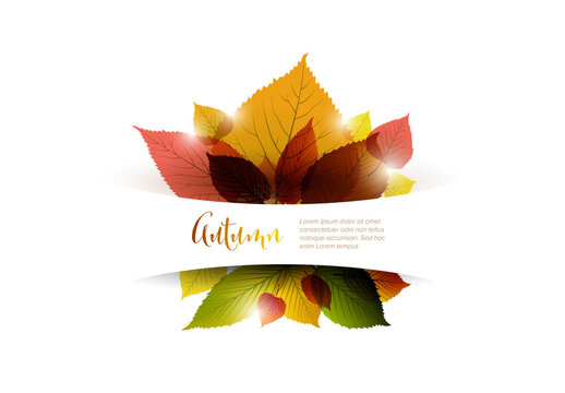 Autumn Leaves Digital Flyer Tag Layout
