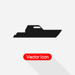 Boat Icon, Yacht Icon Vector Illustration Eps10