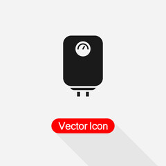 Boiler Icon, Water Heater Icon, Geyser Icon Vector Illustration Eps10