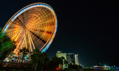 A night view on Myrtle Beach, SC USA 