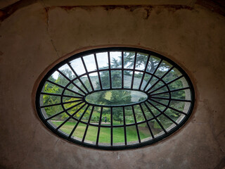 ROUND stained glass window