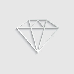 paper Diamond icons. briliant icon vector
