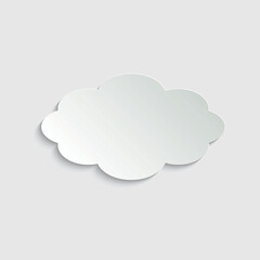 paper weather icon  - vector icon. Cloud icon