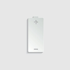 paper battery icon. Vector icon, symbol for website design, app. 
