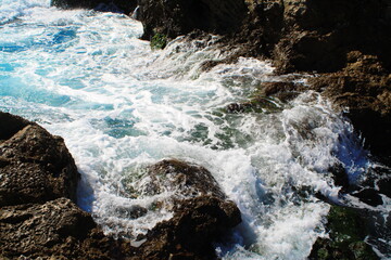 sea waves on the rock