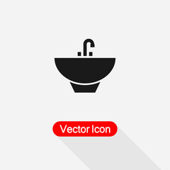 Washbasin Icon Vector Illustration Eps10