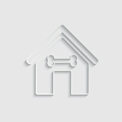 paper pet house. puppy home vector 