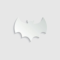 paper Bat icon vector sign  cartoon