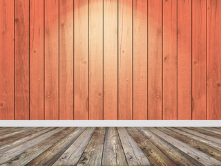 Wood planks wall and floor for background