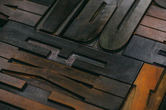 Wood type Letters Background