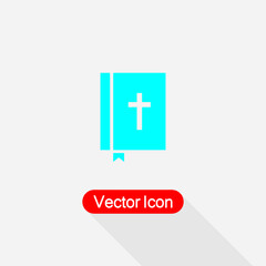 Holy Bible With Cross Icon Bible Book Icon vector illustration eps 10