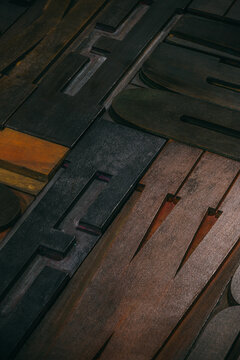 Wood type Letters Background