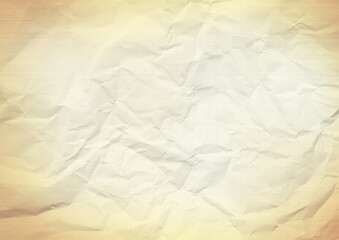 Vintage gold beige folded paper texture background.