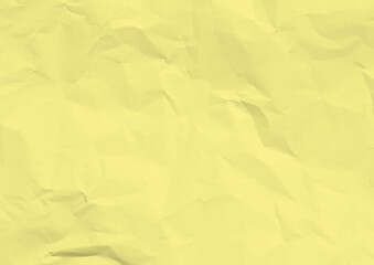 Crumpled paper. Blank yellow background