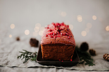 Christmas loaf cake