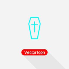 Coffin Icon, Halloween Coffin Icon Vector Illustration Eps10