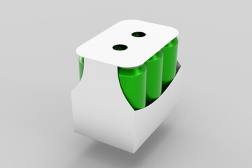 Beer 6Pack mockup 3d render for Product design.