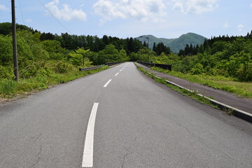 Naklejka premium 山岳道路 山形県