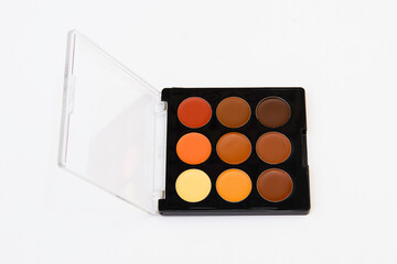 Palette of colorful eye shadows fashion eye-makeup