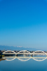 Fototapeta na wymiar A historic bridge in Kanonji City, Kagawa Prefecture, Japan