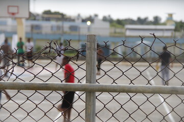 prisiones en area de recreacion, vida en prision © Frame Stocks