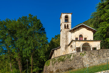 Fototapeta na wymiar Santa Giulia Oratory. Intelvi Valley. Como. Lombardy. Italy.