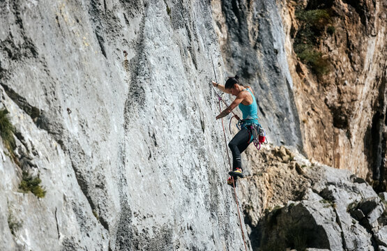 Climber woman
