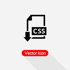 Download CSS File Icon Vector Illustration Eps10