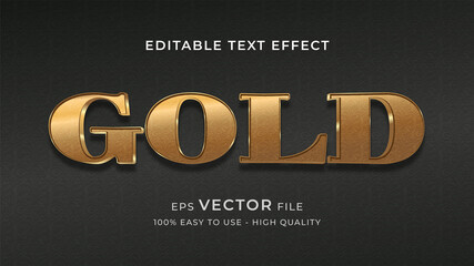 Naklejka premium fine gold editable text effect concept