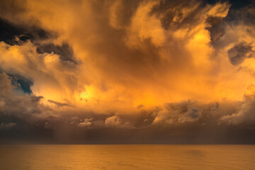 Beautiful clouds over the ocean, Sydney Australia