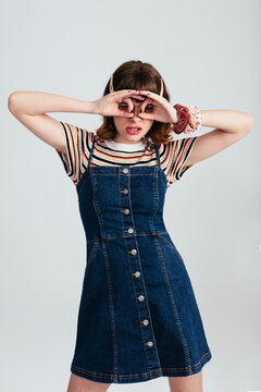 Funny Female With Trendy Outfit