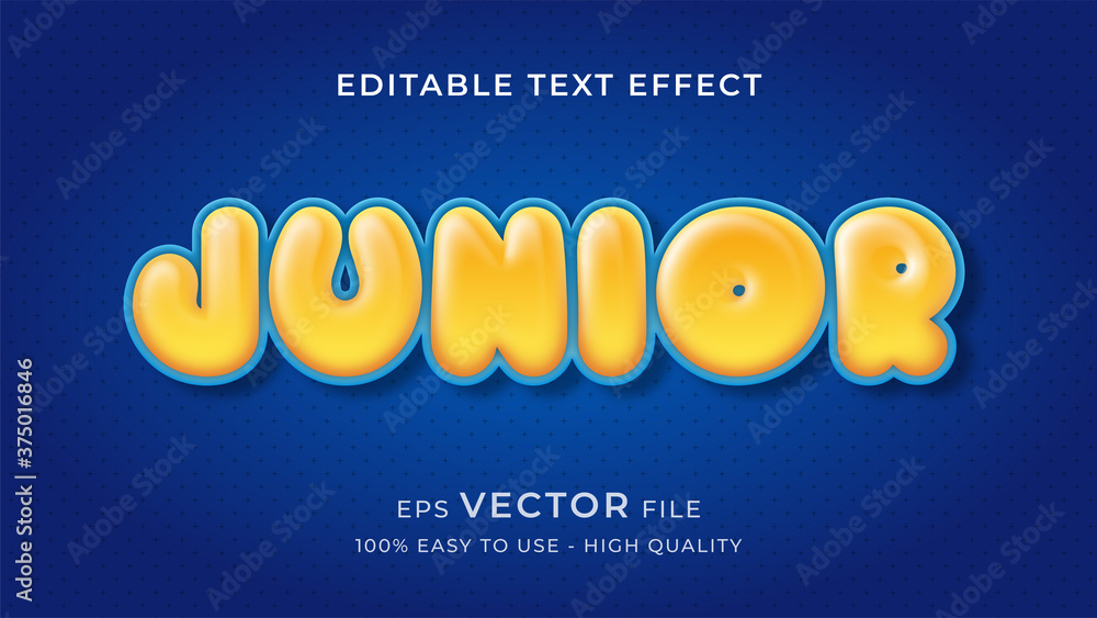 Wall mural balloon kid editable text effect concept