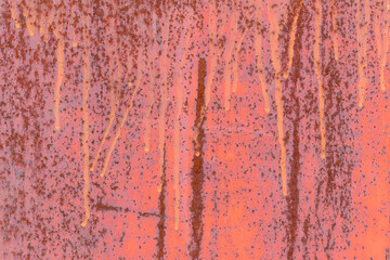 Old wall for the backdrop. The main paint color is Burnt Sienna, Hue Brown. Rust - pinpoint, patches, stripes. Cracks, sagging, smudges.