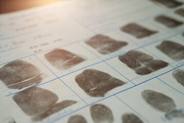 Close up of criminal crime page file.
