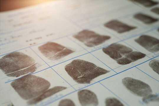 Close up of criminal crime page file.