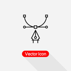 Fountain Pen Nib Icon Pen tool cursor Vector Illustration Eps10