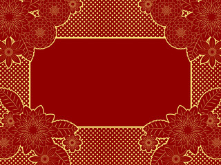 赤いダリアのイラストのカード