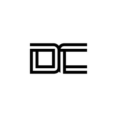 initial letter dc line stroke logo modern	
