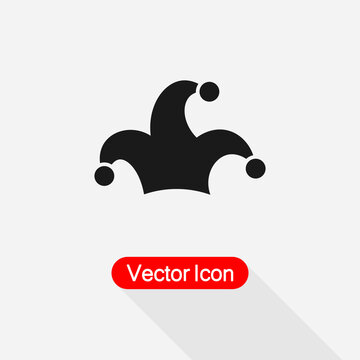 Jester`s Cap Icon Vector Illustration Eps10
