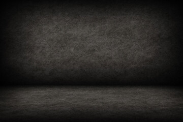 Grunge interior room with concrete wall and floor. Empty concrete space