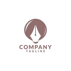 classic elegant pen nib logo