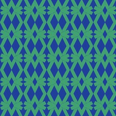 geometric blue green pattern