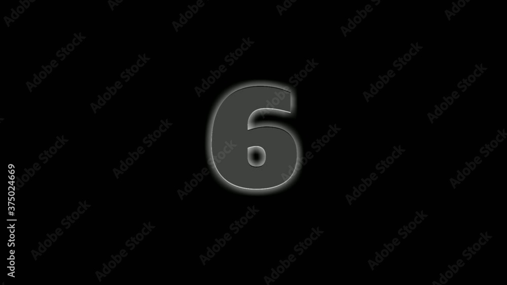 Poster countdown with alpha channel in black